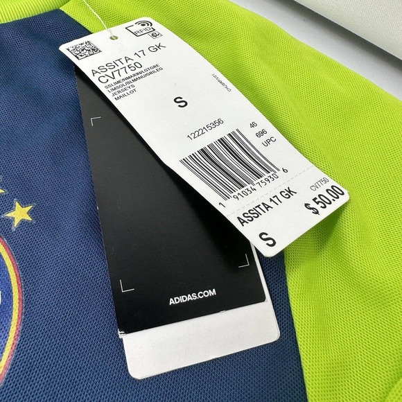 NWT‎ Adidas Assita 17 Men’s S Goalkeeper Jersey Santa Barbara Club Player Issue - Picture 2 of 8